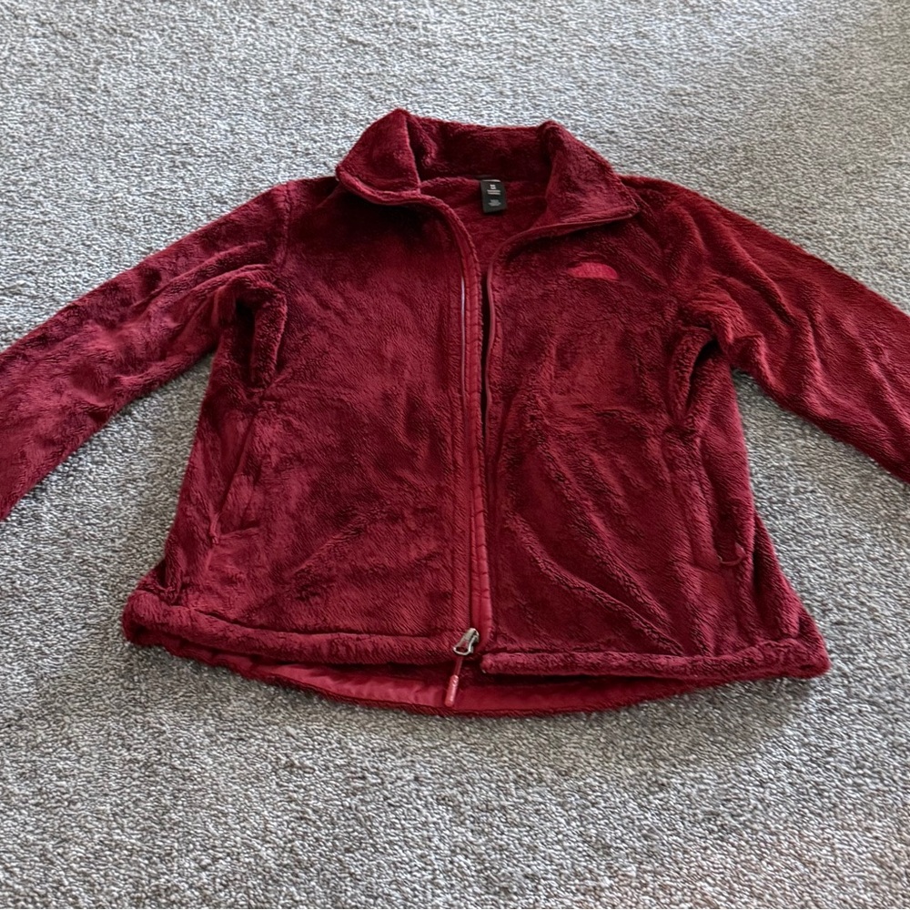 The North Face Women’s M Osito Fleece Jacket Burgundy Soft Plush Full Zip